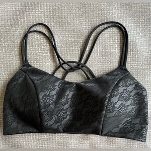 Victorias Secret VSX Black with Lace sports Bra size medium
